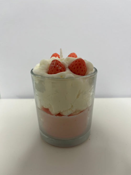 Vela aromática - fresas con nata