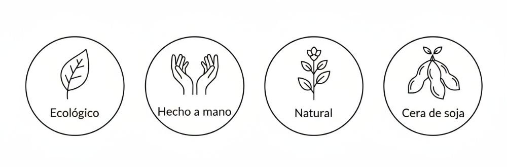 Logos Anaé Candles blanco y negro